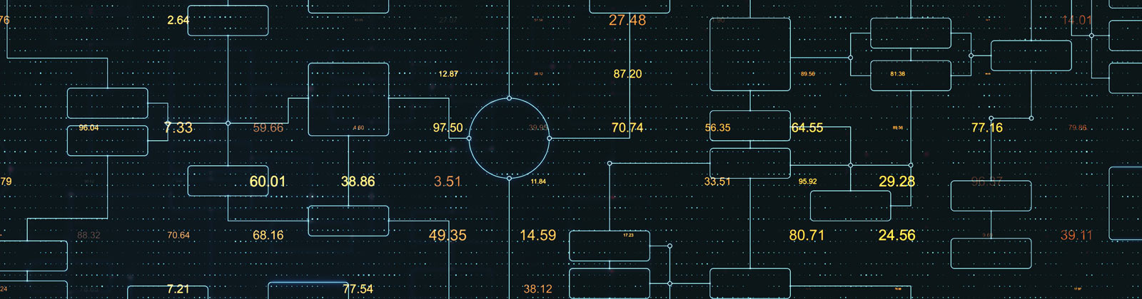 the flow of data and connection points